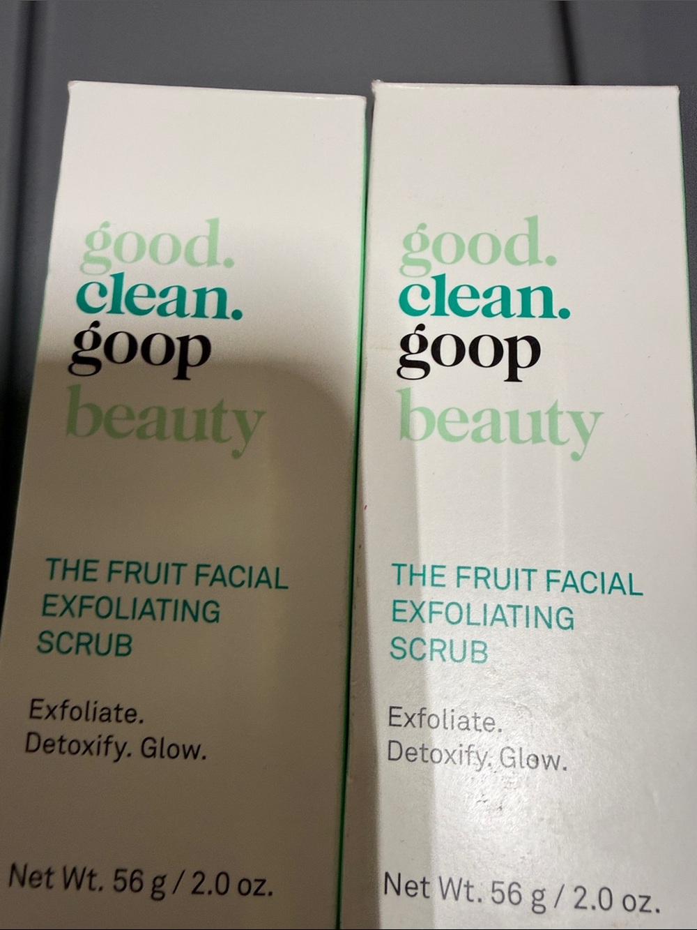 Pair of 2 goop beauty The Fruit Facial Exfoliating Scrub - NEW and Sealed